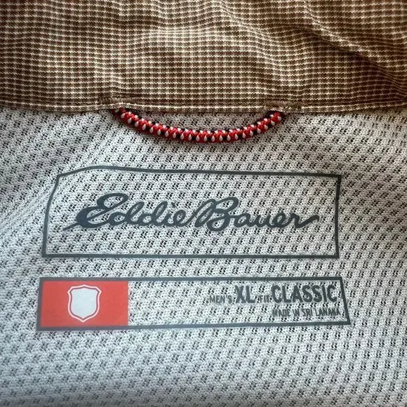 Eddie Bauer Sport Shop Fishing Shirt XL Tan Gorpcore Utility Vent - Picture 6 of 11